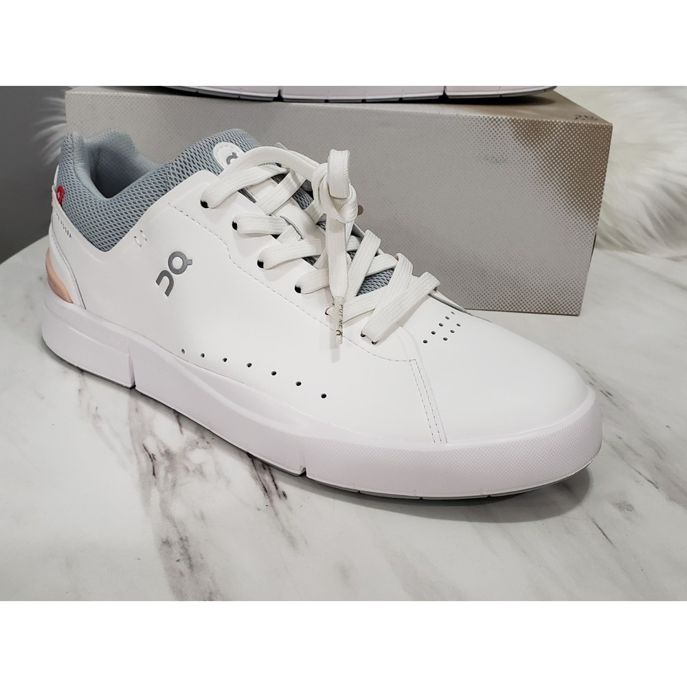 On Cloud THE ROGER Advantage Shoes White Rosehip 3WD10652349 Women's Size 9 NEW - Picture 2 of 9